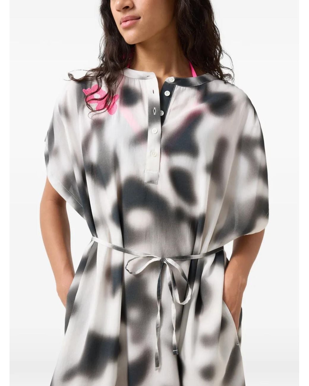 Bogner Fire + Ice White Tonia Camouflage-Print Tunic