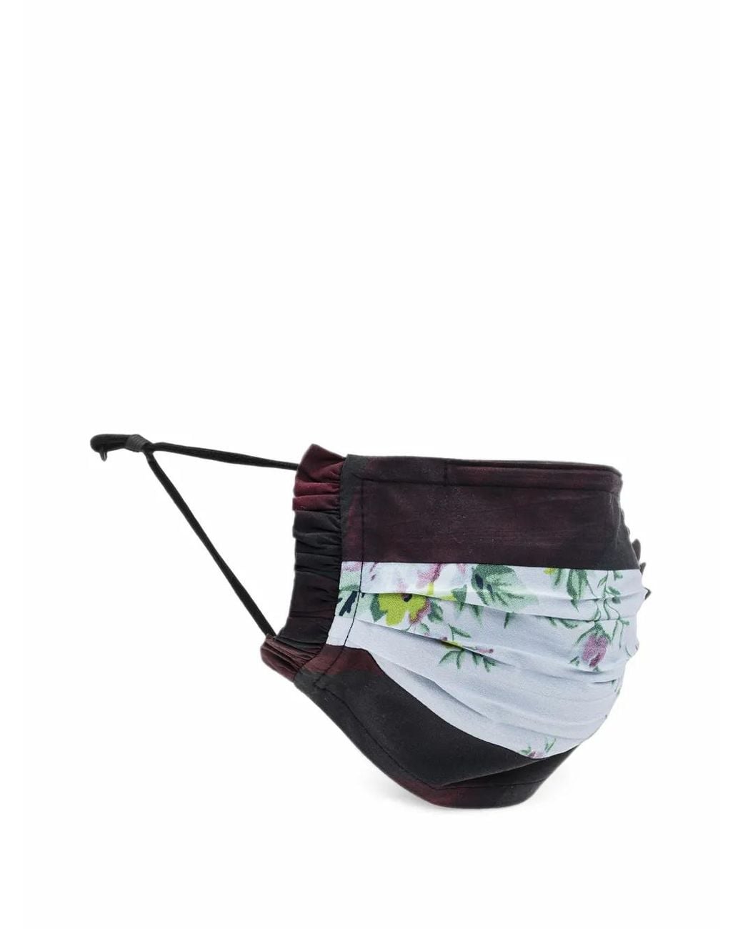 Ganni White Floral-Print Ruffled Face Mask (Set Of Three)