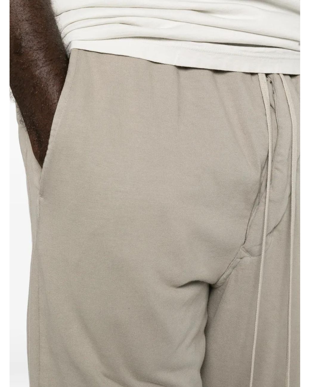 Rick Owens Gray Drawstring-Waist Track Pants for men