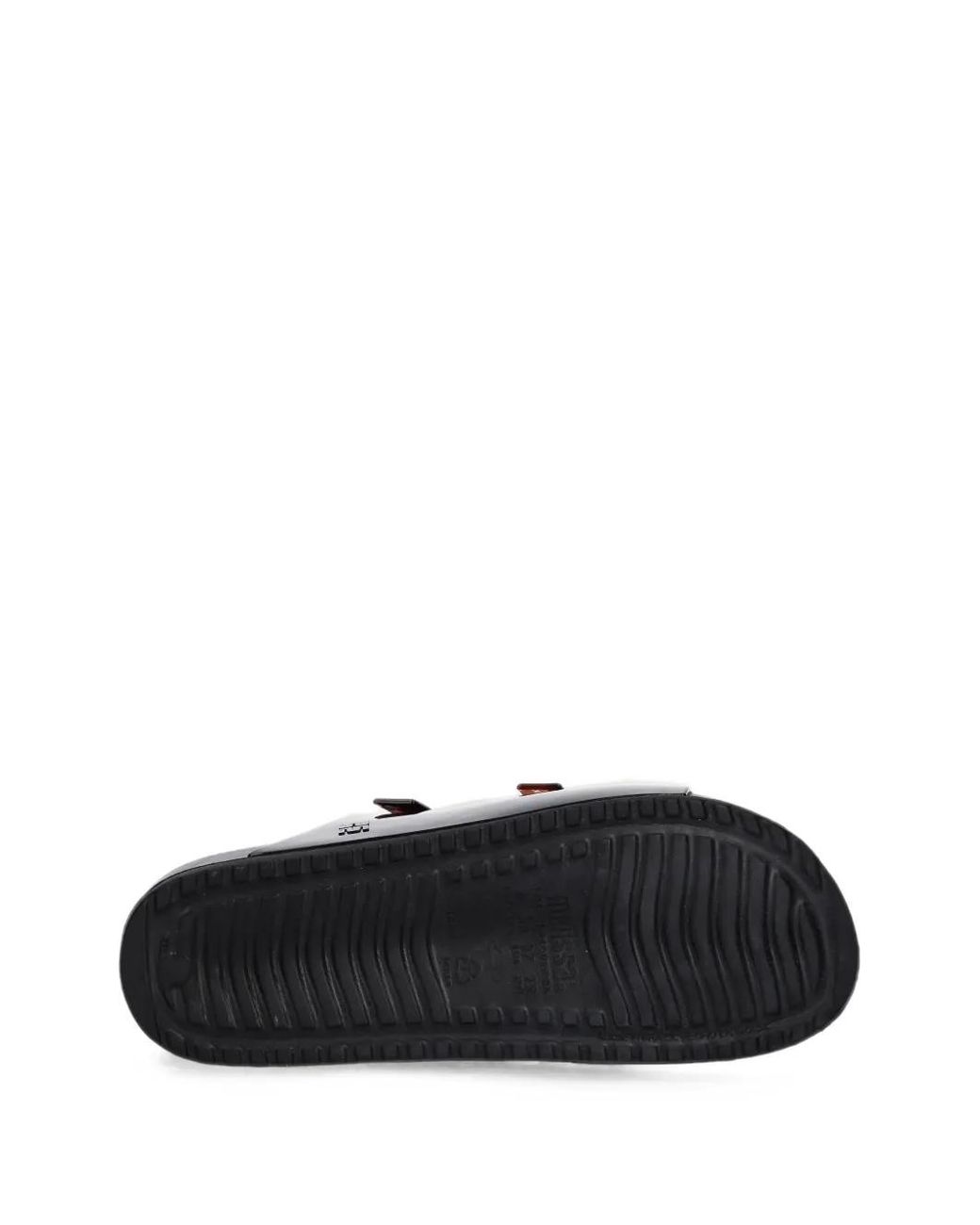 Melissa Black Cozy Triple Buckle-Strap Slides