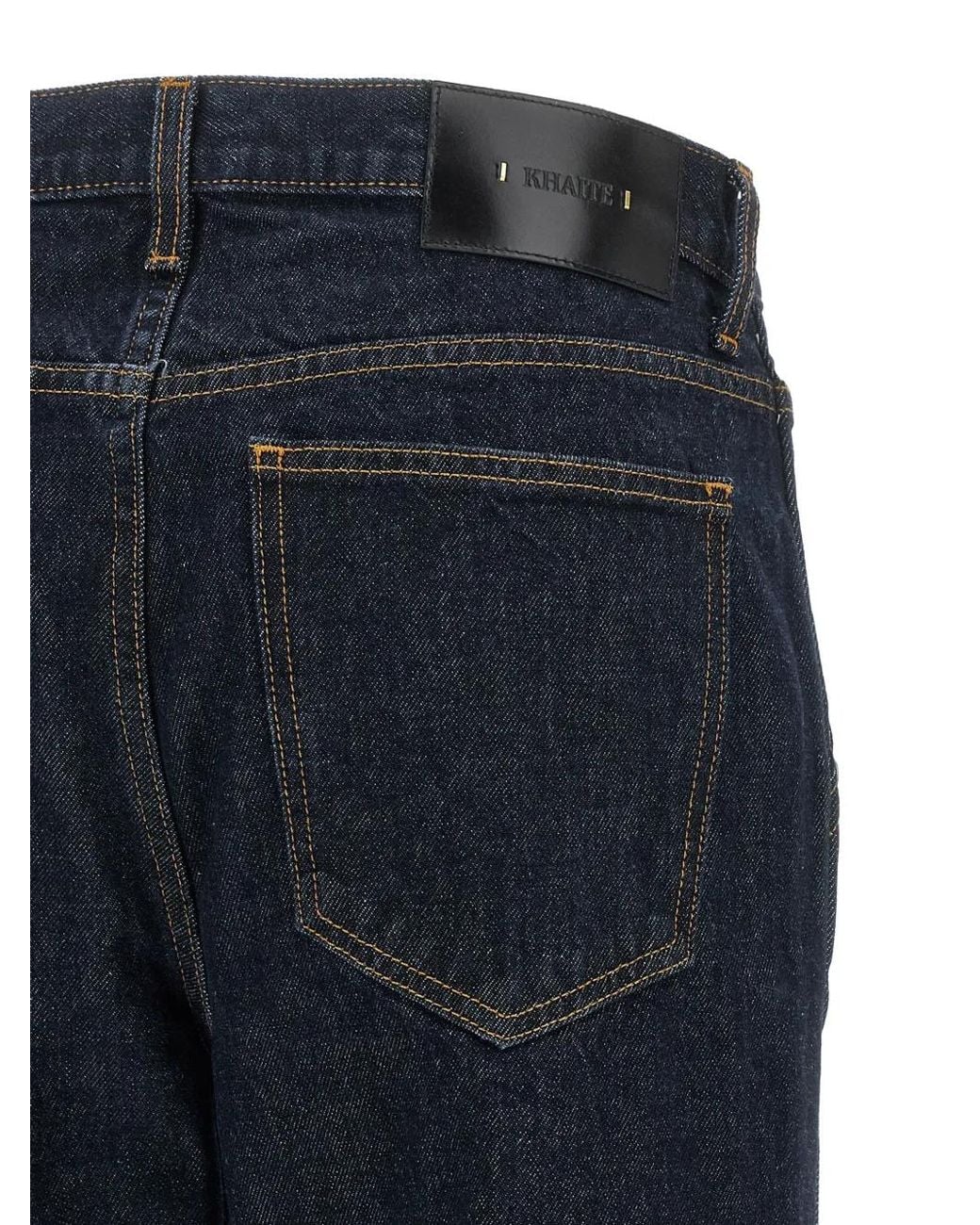 Khaite Blue Rossi Straight-Leg Jeans
