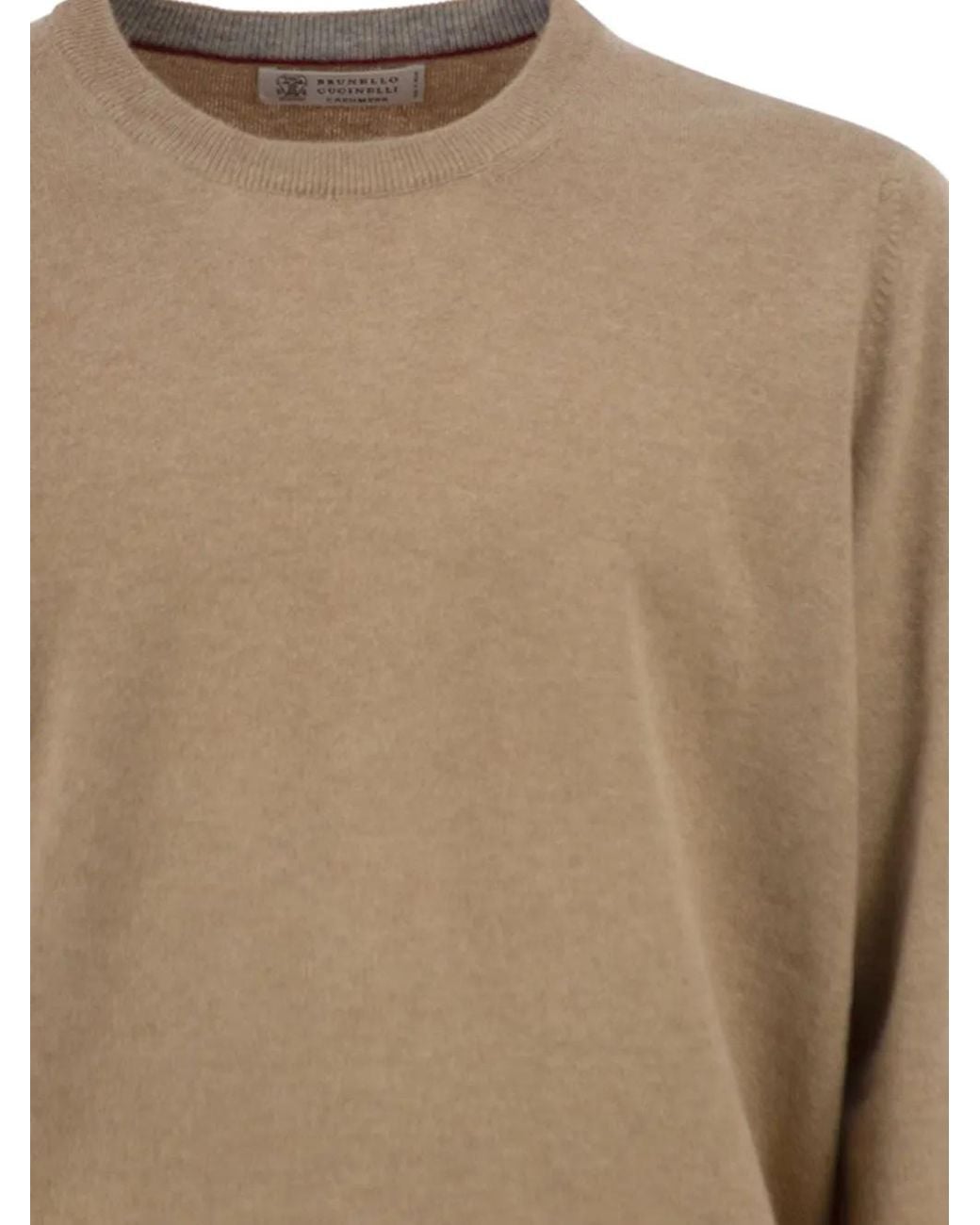 Brunello Cucinelli Natural Crew-Neck Sweater for men