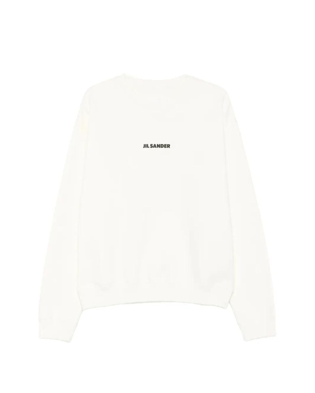 Jil Sander White Logo-Print Sweater for men