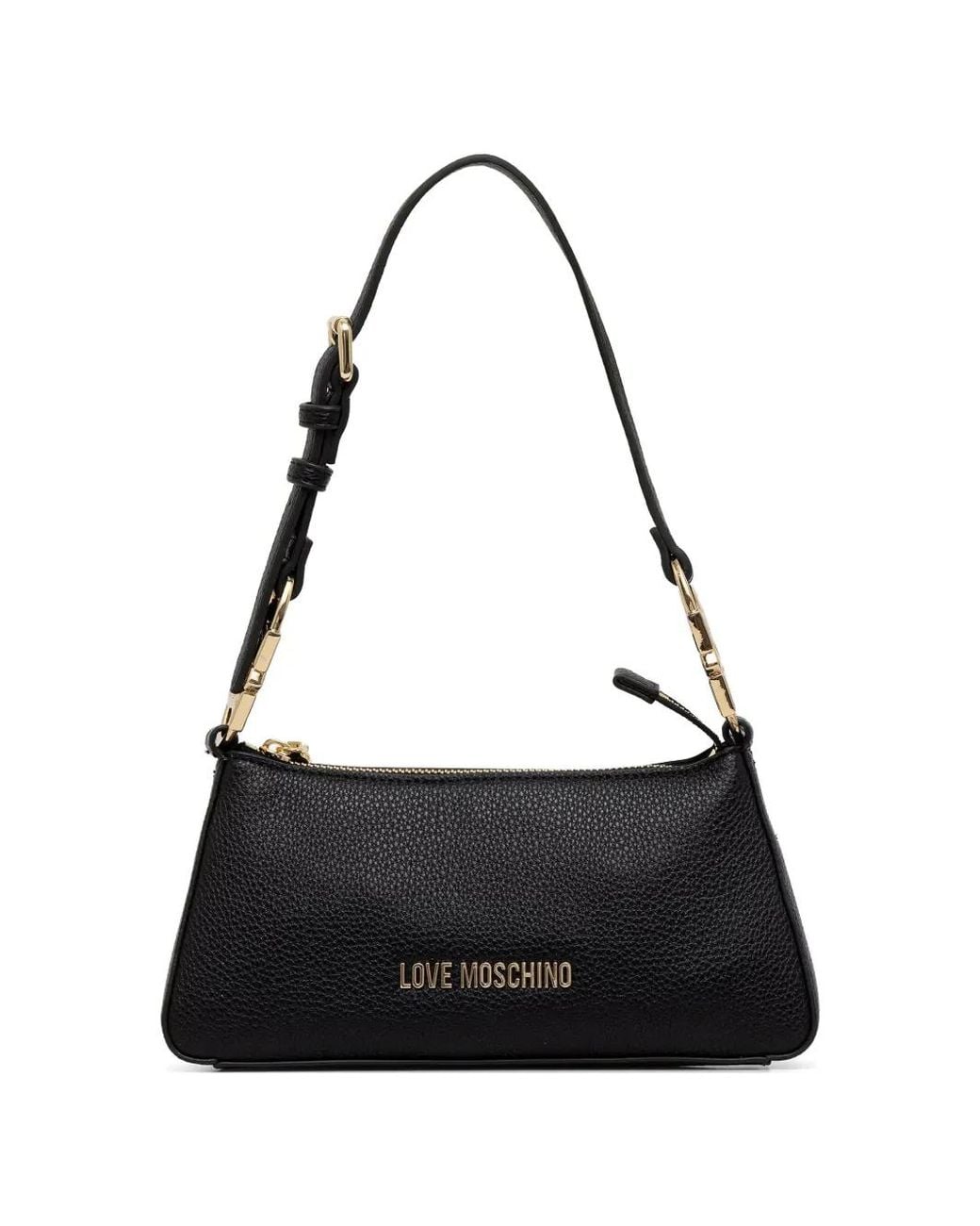 Love Moschino Black Logo-Lettering Shoulder Bag