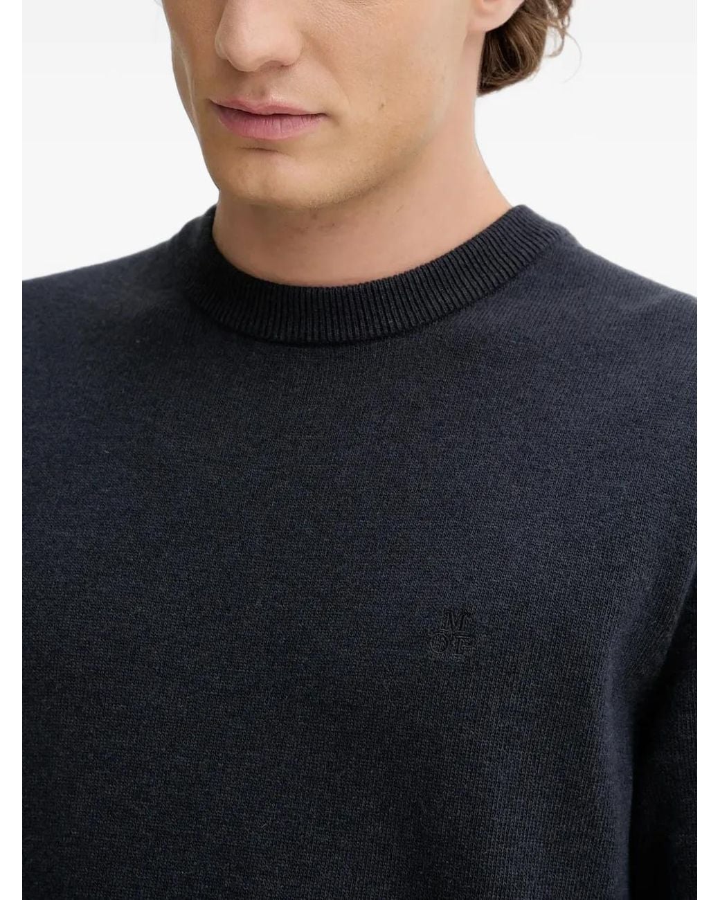 Marc O' Polo Blue Crewneck Logo Sweater for men