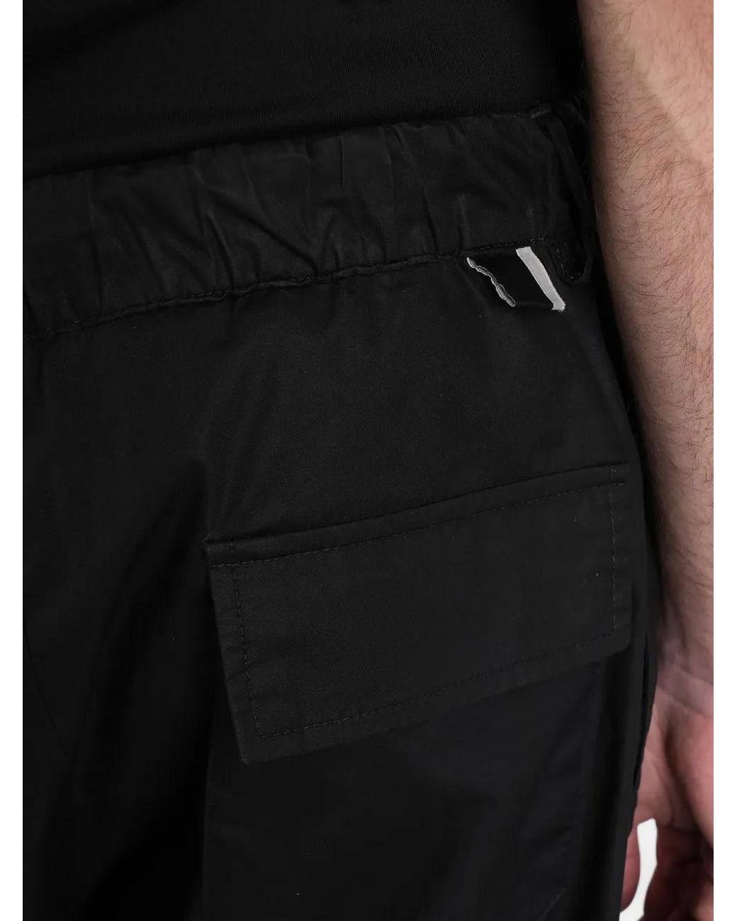 Low Brand Black Elasticated-Waistband Trousers for men