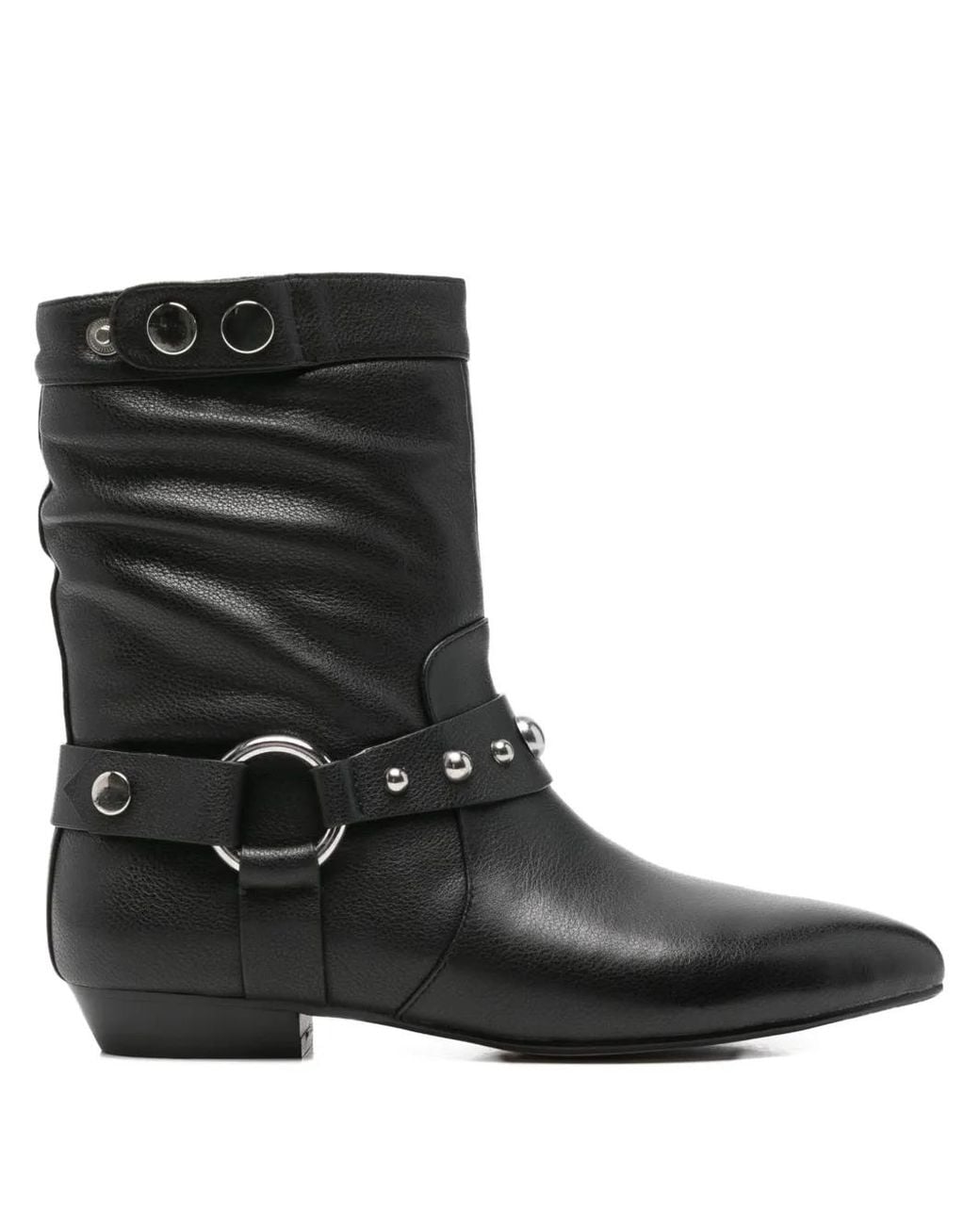 Bibi Lou Black Studded Leather Boots