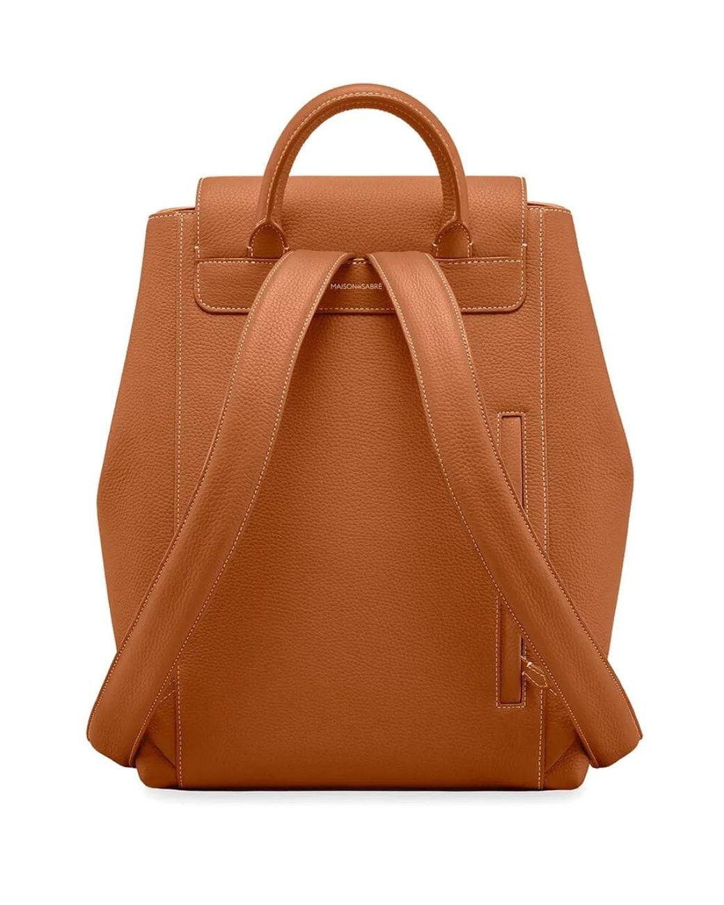 Maison De Sabre Brown Large Leather Backpack