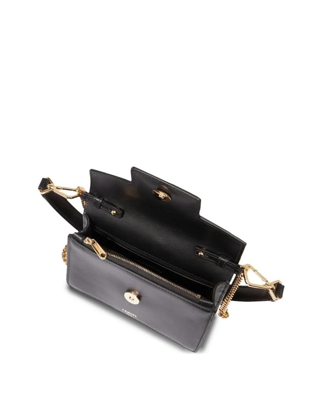 Lancel Black Mini Leather Shoulder Bag