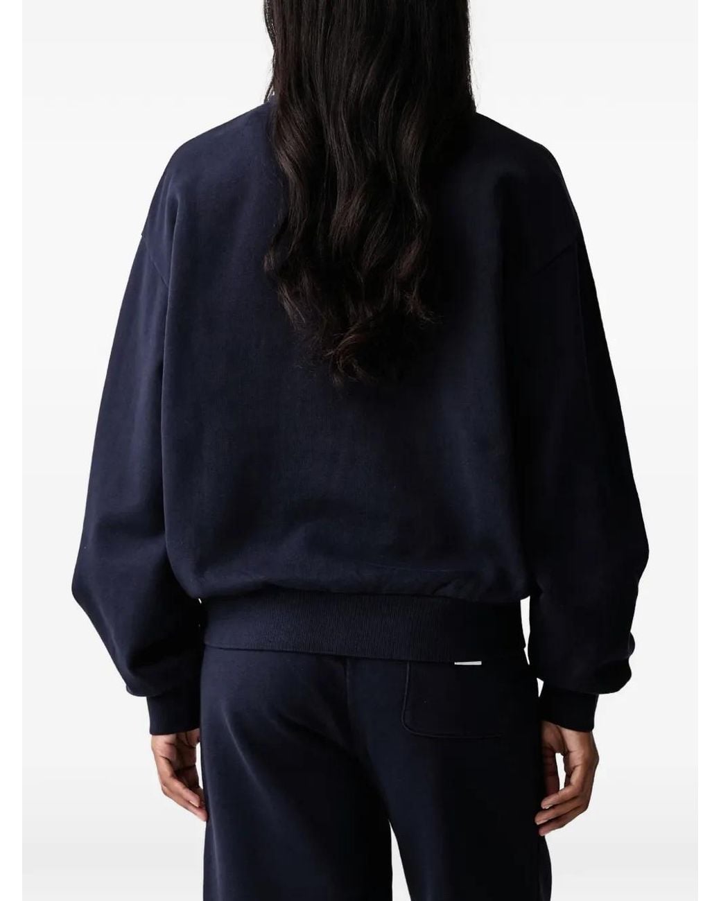 Carhartt Blue Casey Quarter-Zip Logo-Embroidered Sweatshirt