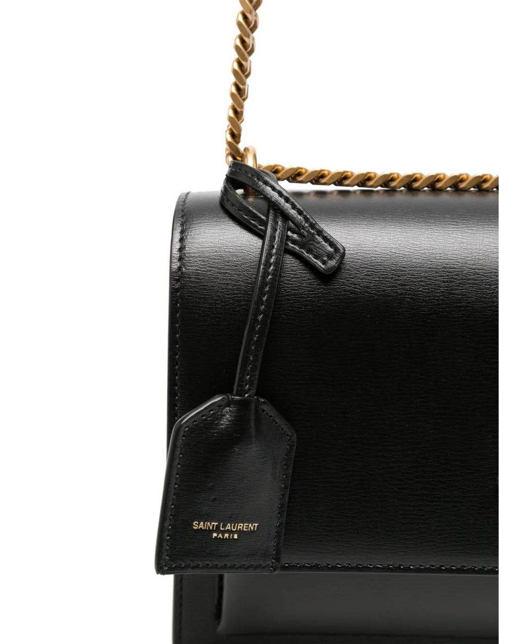 Saint Laurent White Medium Sunset Leather Shoulder Bag