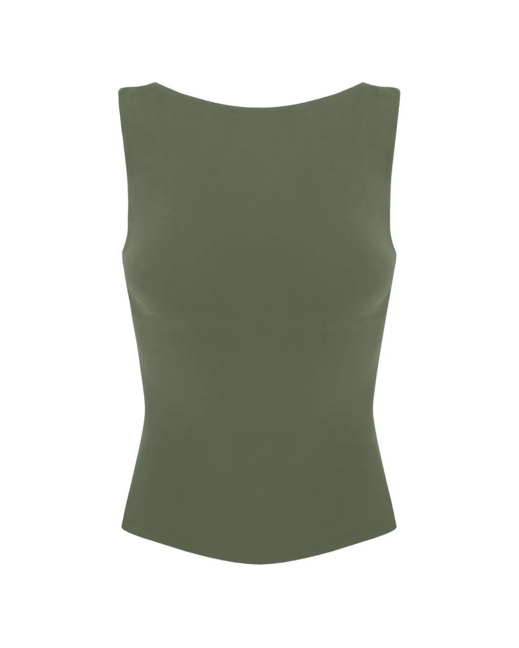 AMADAWEAR Green Karolina Boat-Neck Top