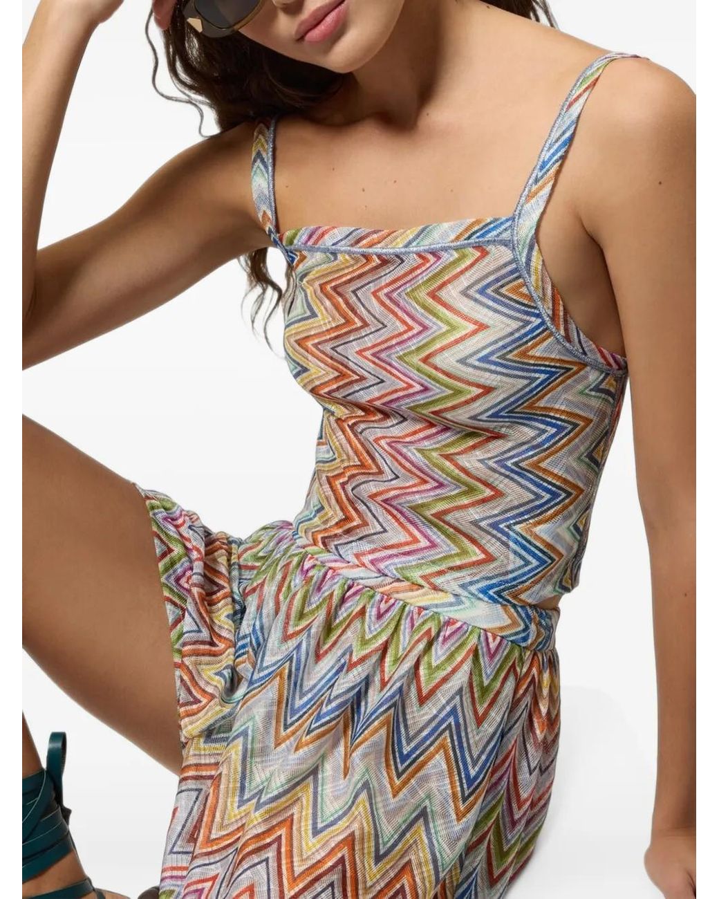Missoni White Zigzag Printed Fabric Shorts