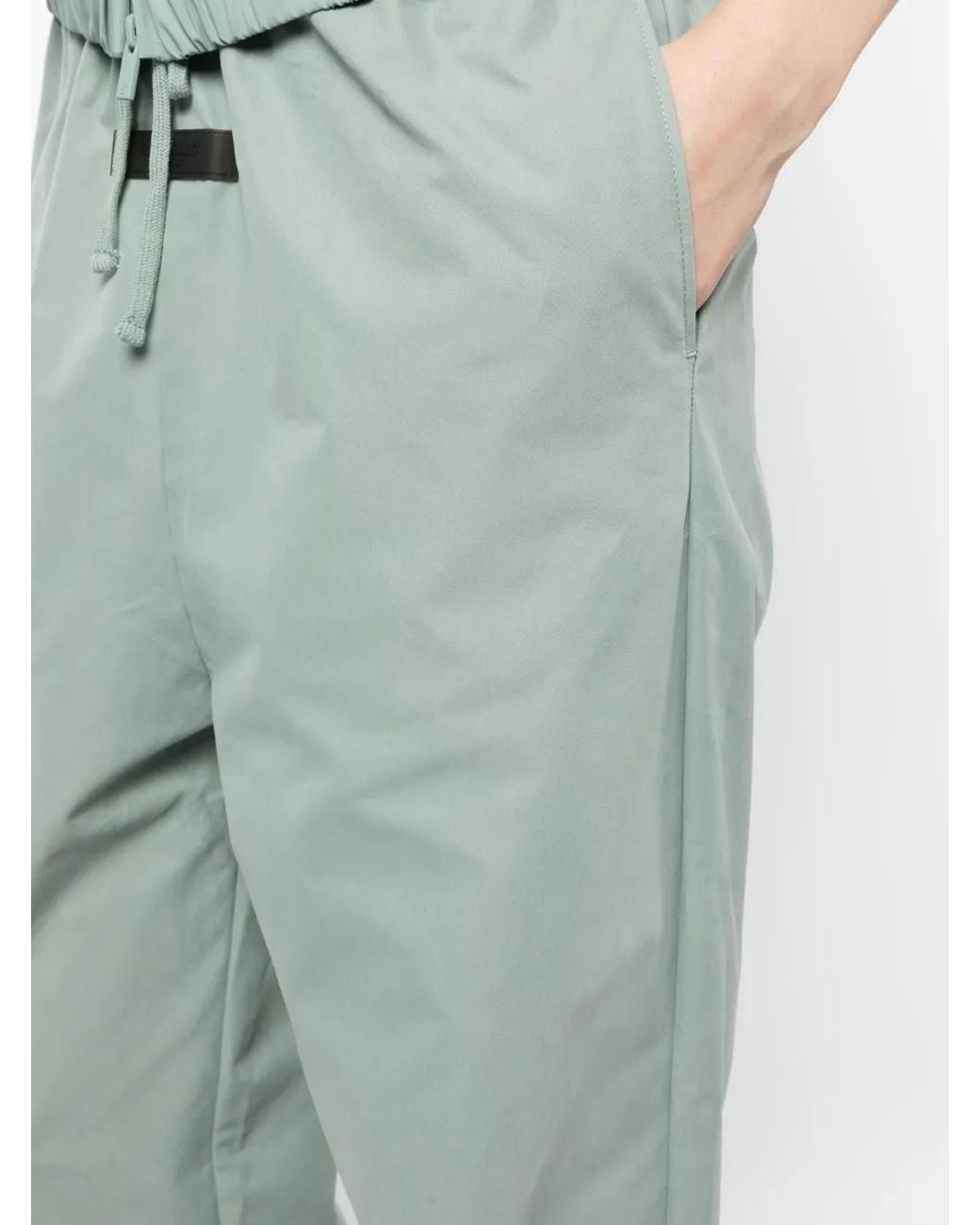 Fear Of God Blue Logo-Patch Drawstring-Waist Trousers