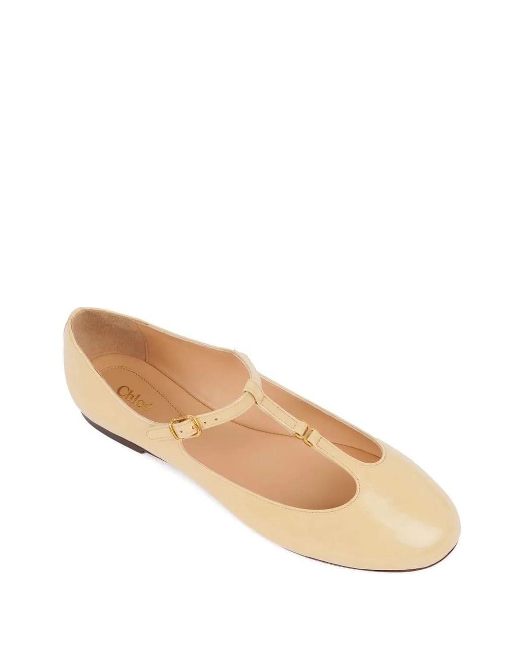 Chloé Natural Ballerines En Cuir
