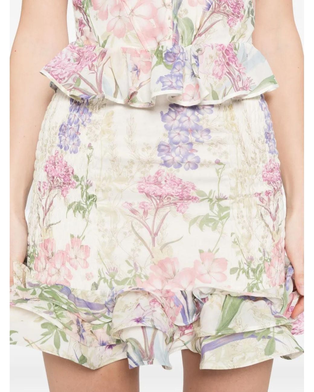 Charo Ruiz White Turma Short Skirt