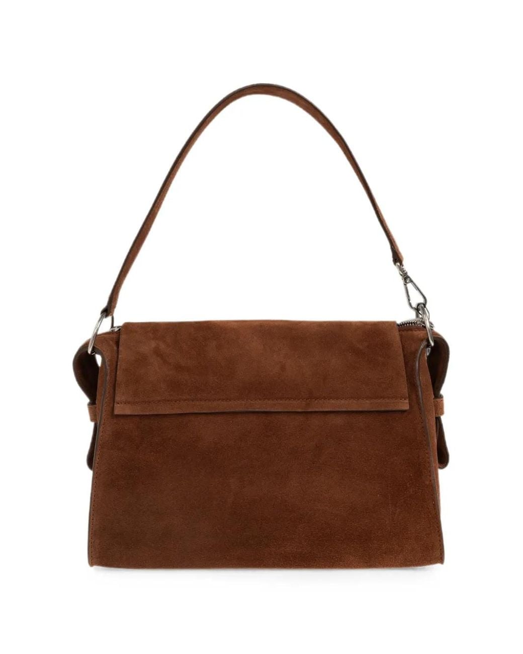 IRO Brown Camera Loop Suede Tote Bag
