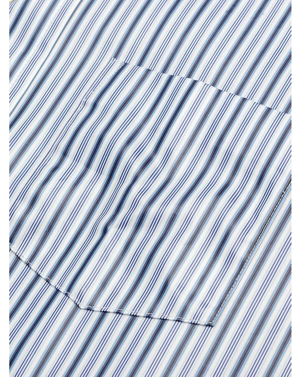 Comme des Garçons Gestreept Overhemd in het Blue voor heren