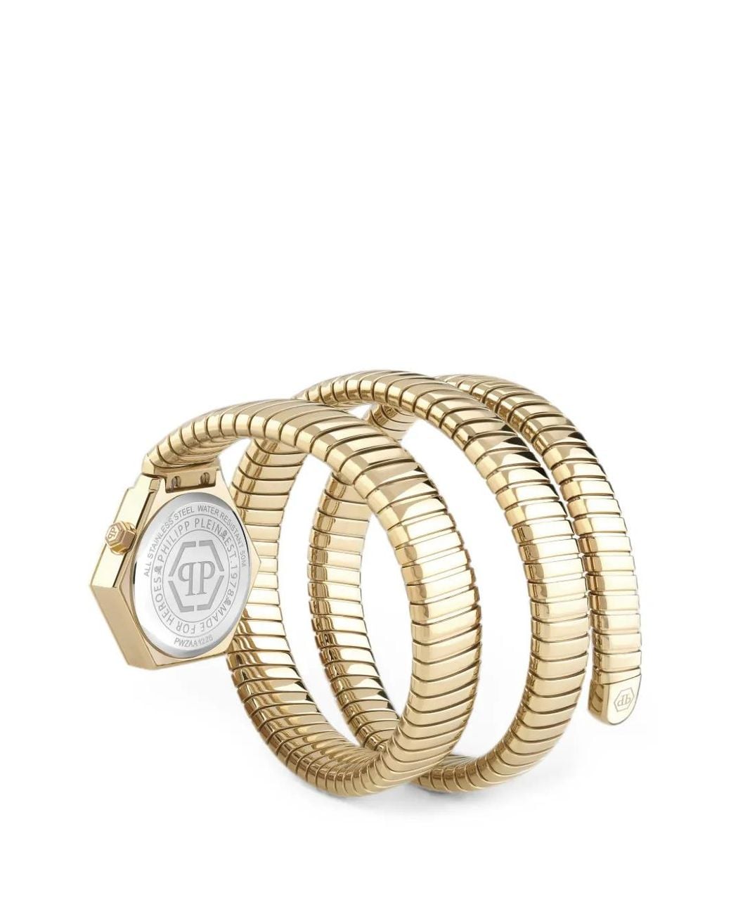 Philipp Plein Metallic Snake Hexagon Watch