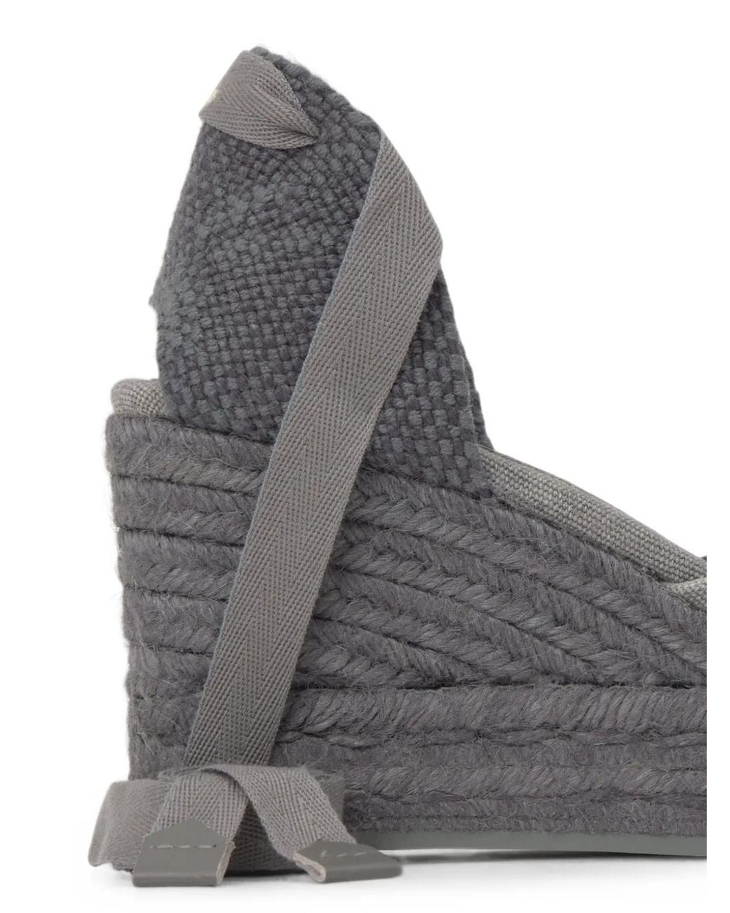Castaner Gray Chiara Tie-Fastening Espadrilles