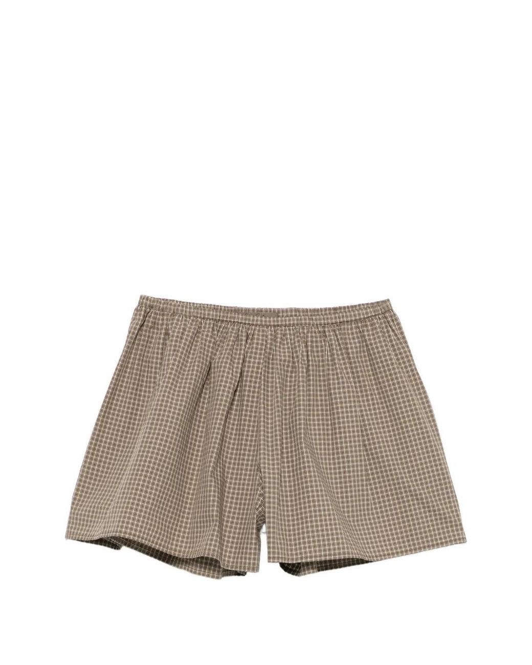 Enza Costa Gray Short À Carreaux