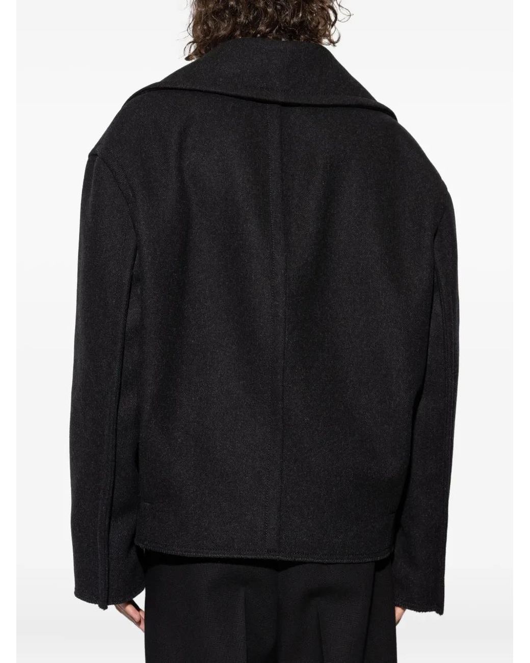 Chaqueta Con Doble Botonadura Lanvin de hombre de color Black