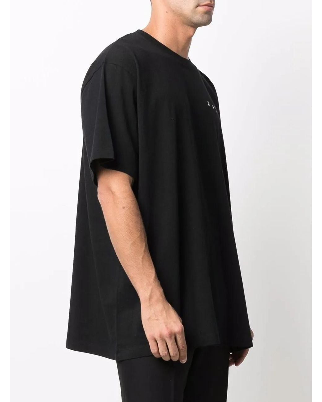 Off-White c/o Virgil Abloh Black Caravaggio Paint Over T-Shirt for men