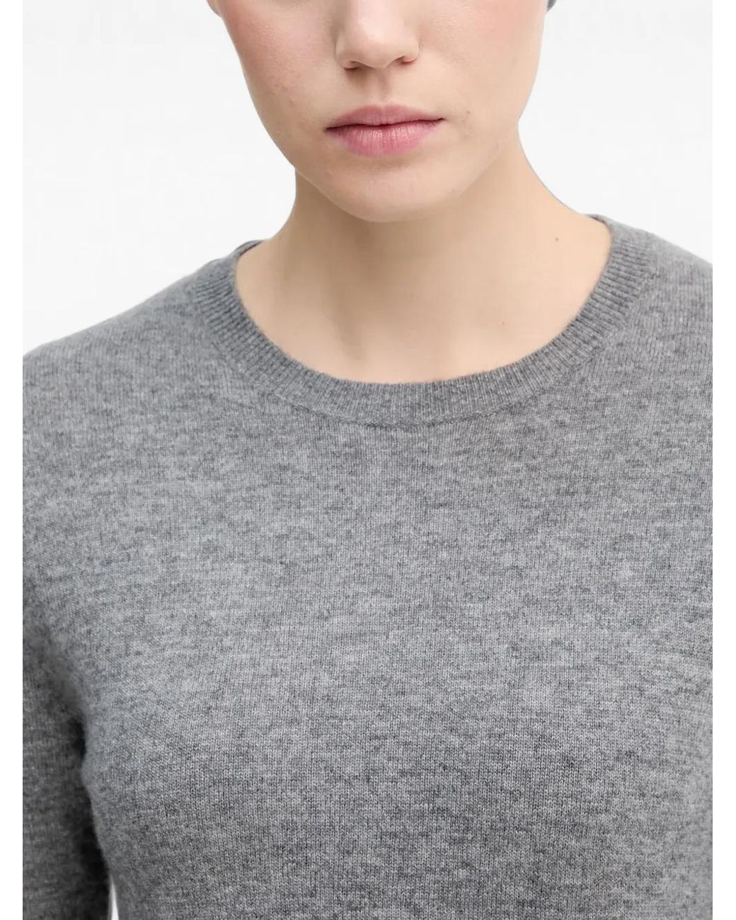Benetton Gray Crewneck Wool Sweater
