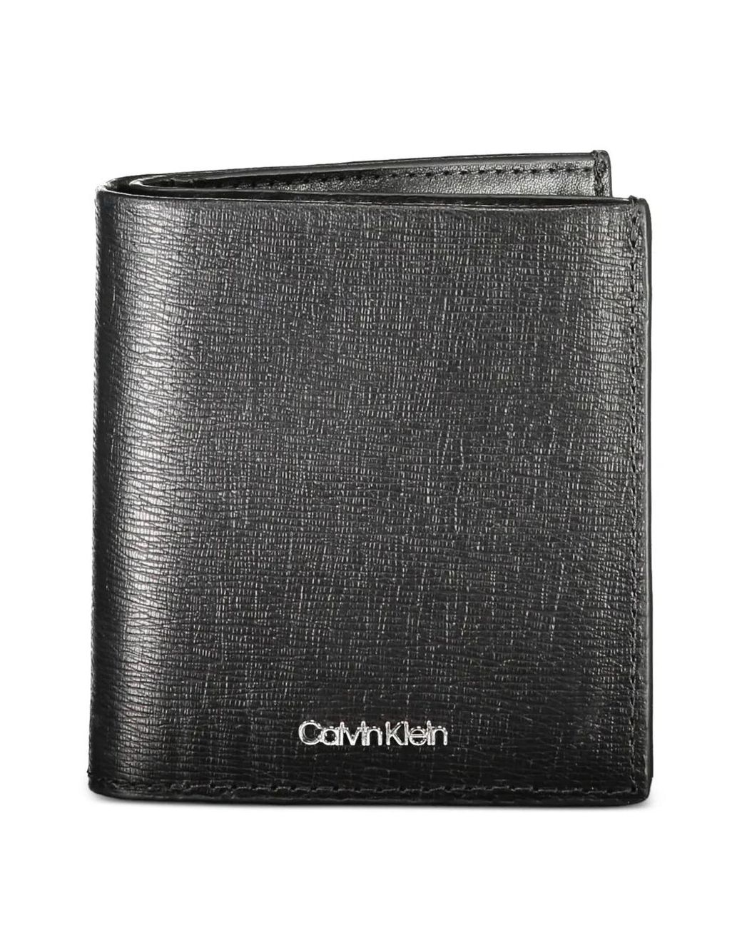 Calvin Klein Gray Textured Leather Wallet for men