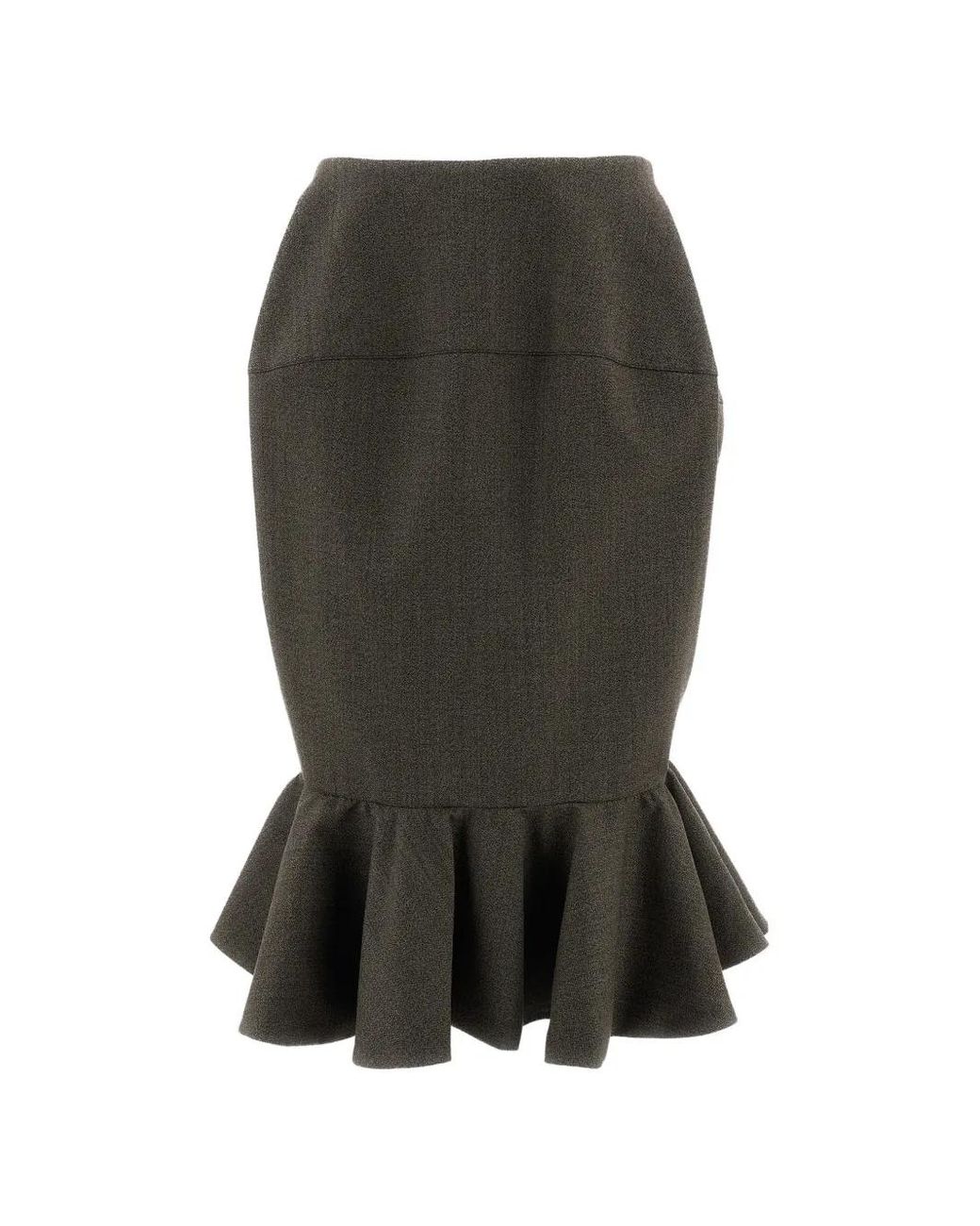 Jacquemus Black Palmier Ruffled Midi Skirt