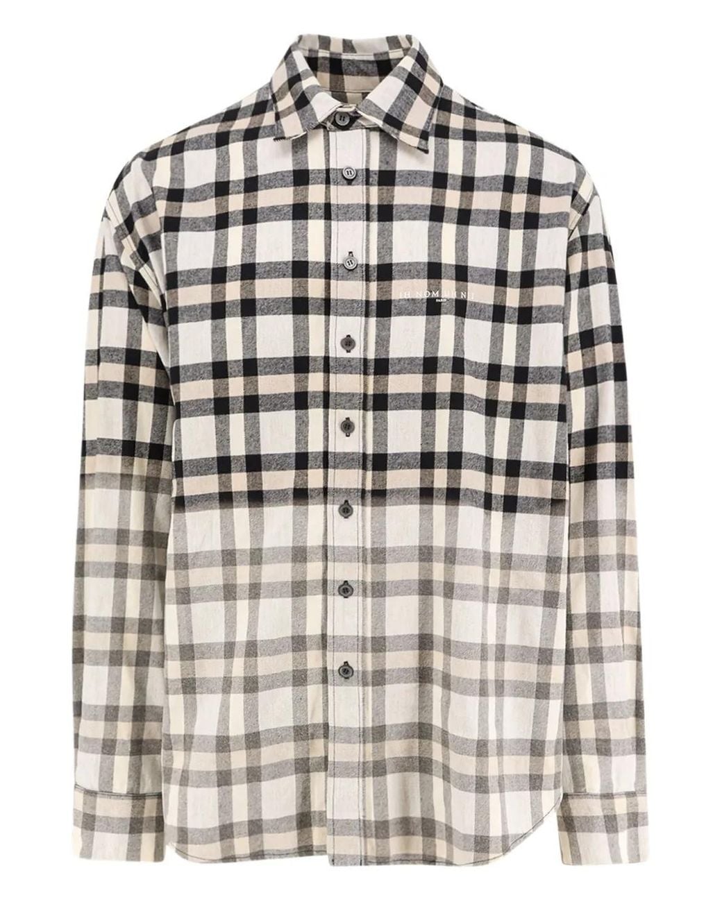 Ih Nom Uh Nit White Degradé-Check Shirt for men