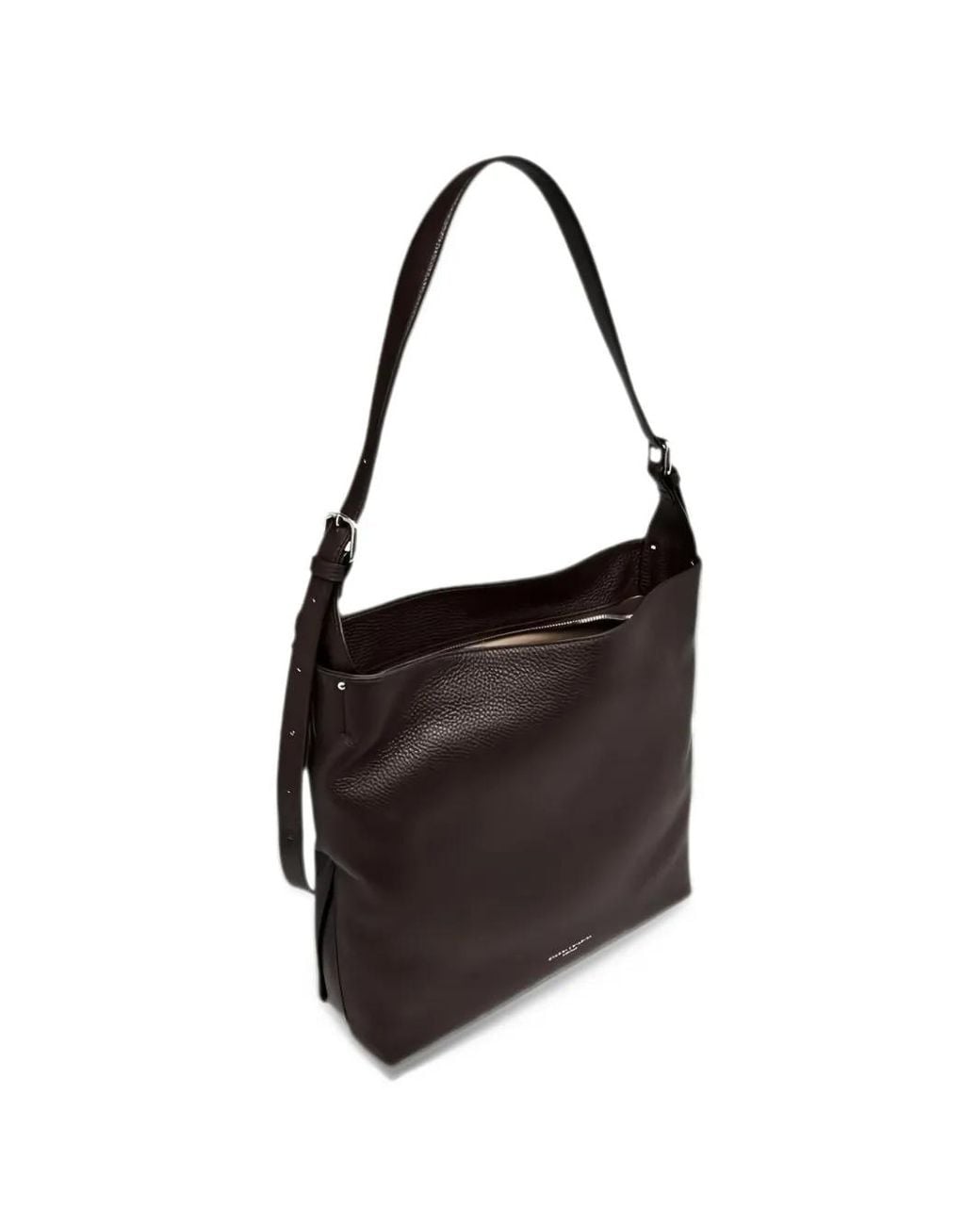 Gianni Chiarini White Grained Leather Shoulder Bag