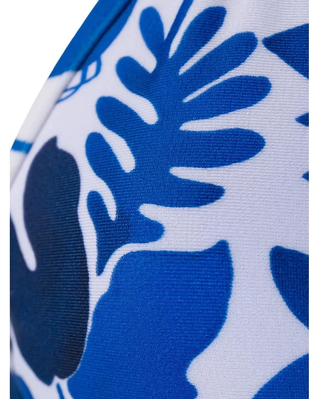 LaDoubleJ Blue Printed String Bikini Bottoms