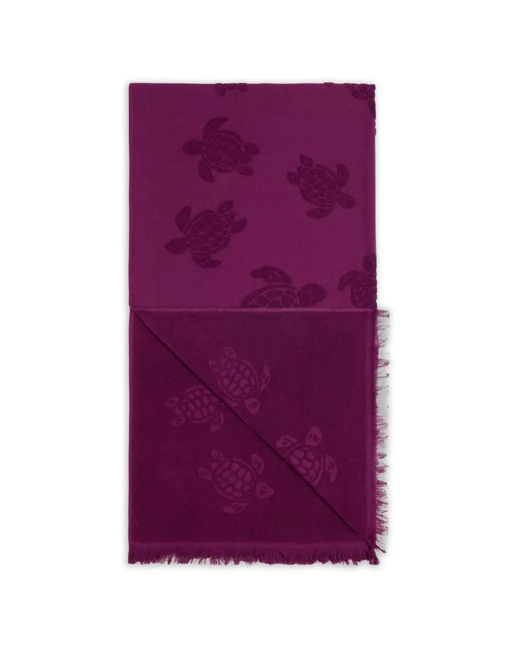 Vilebrequin Purple Jacquard-Turtle Towel