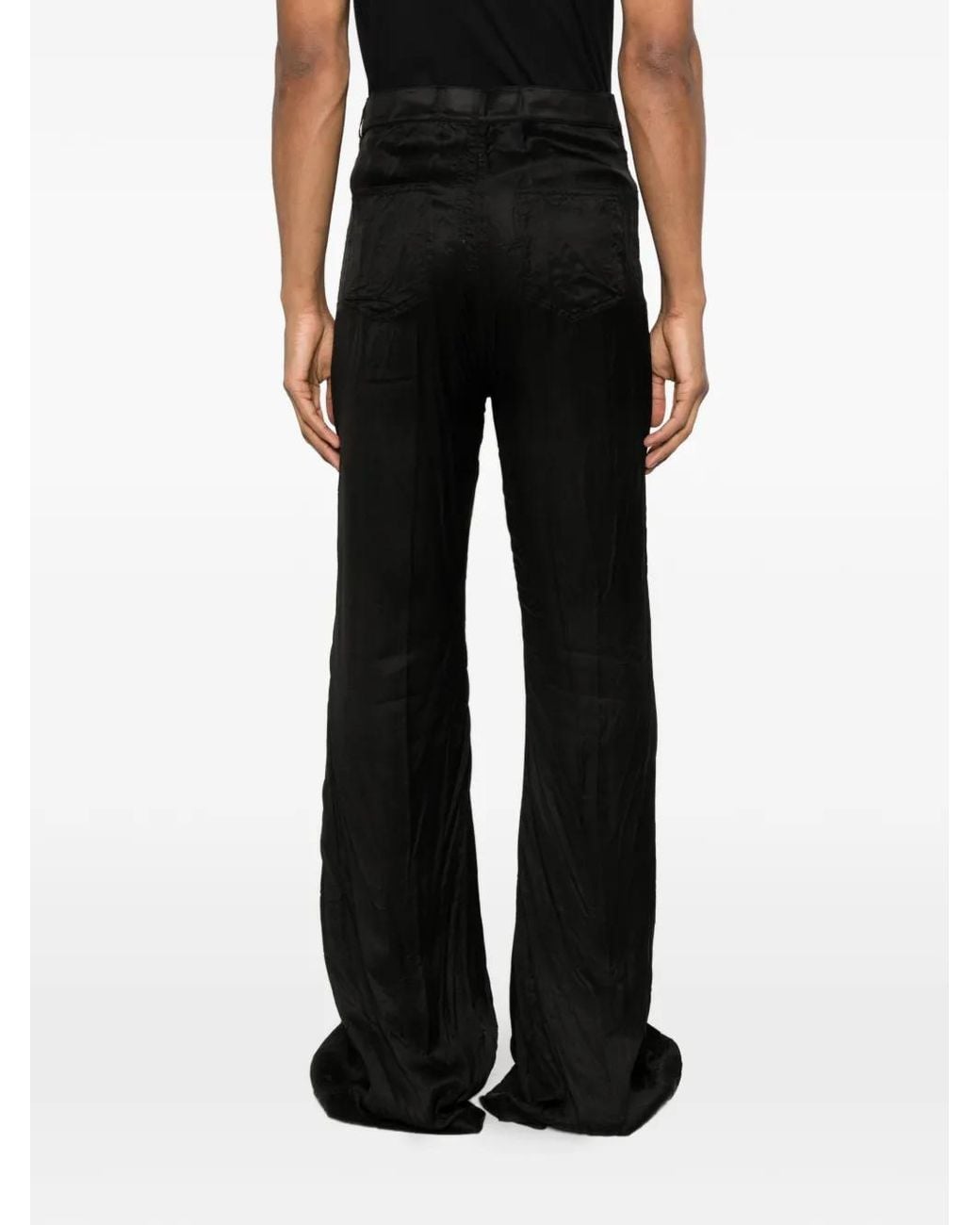Rick Owens Black Bolan Pocket Bootcut Trousers for men