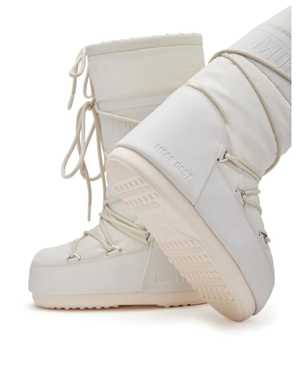Moon Boot White Comfortable And Stylish Flat Shoes