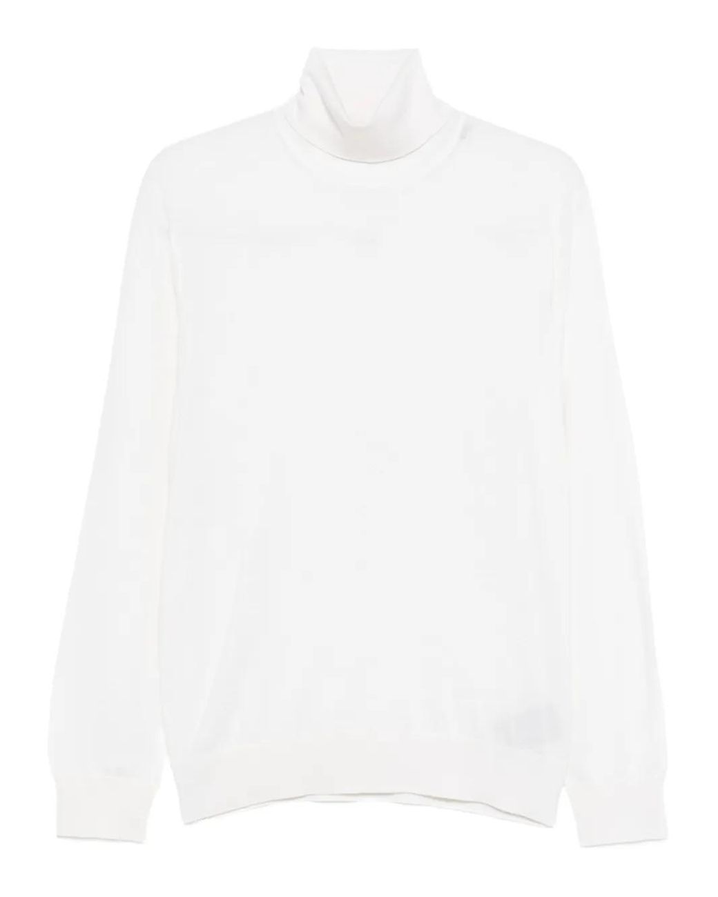Zegna White Roll-Neck Long-Sleeve Sweater for men