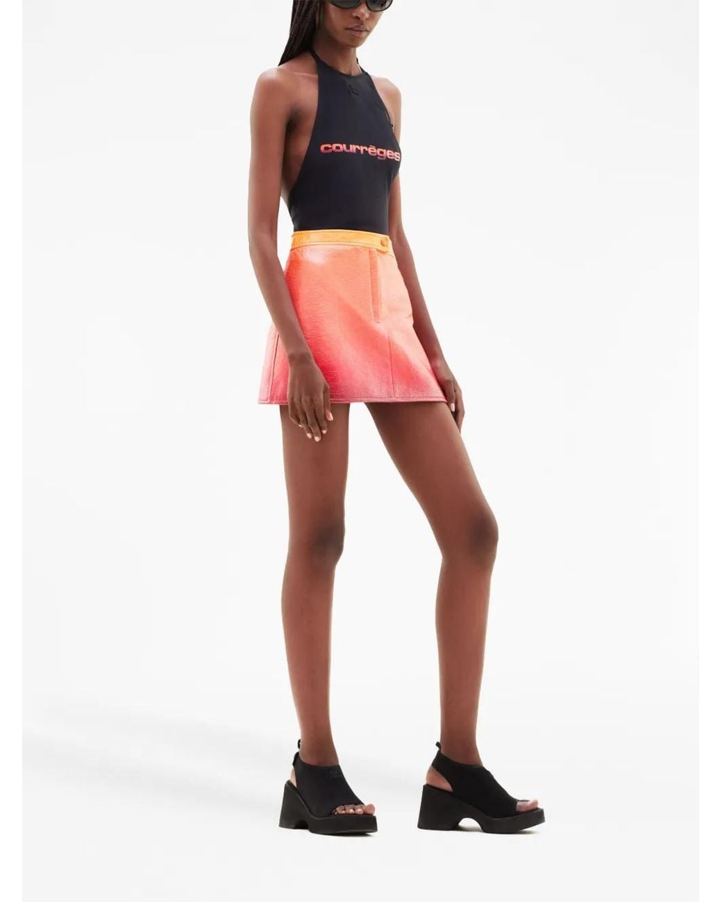 Courreges Blue Sunset Tech Jersey Bodysuit