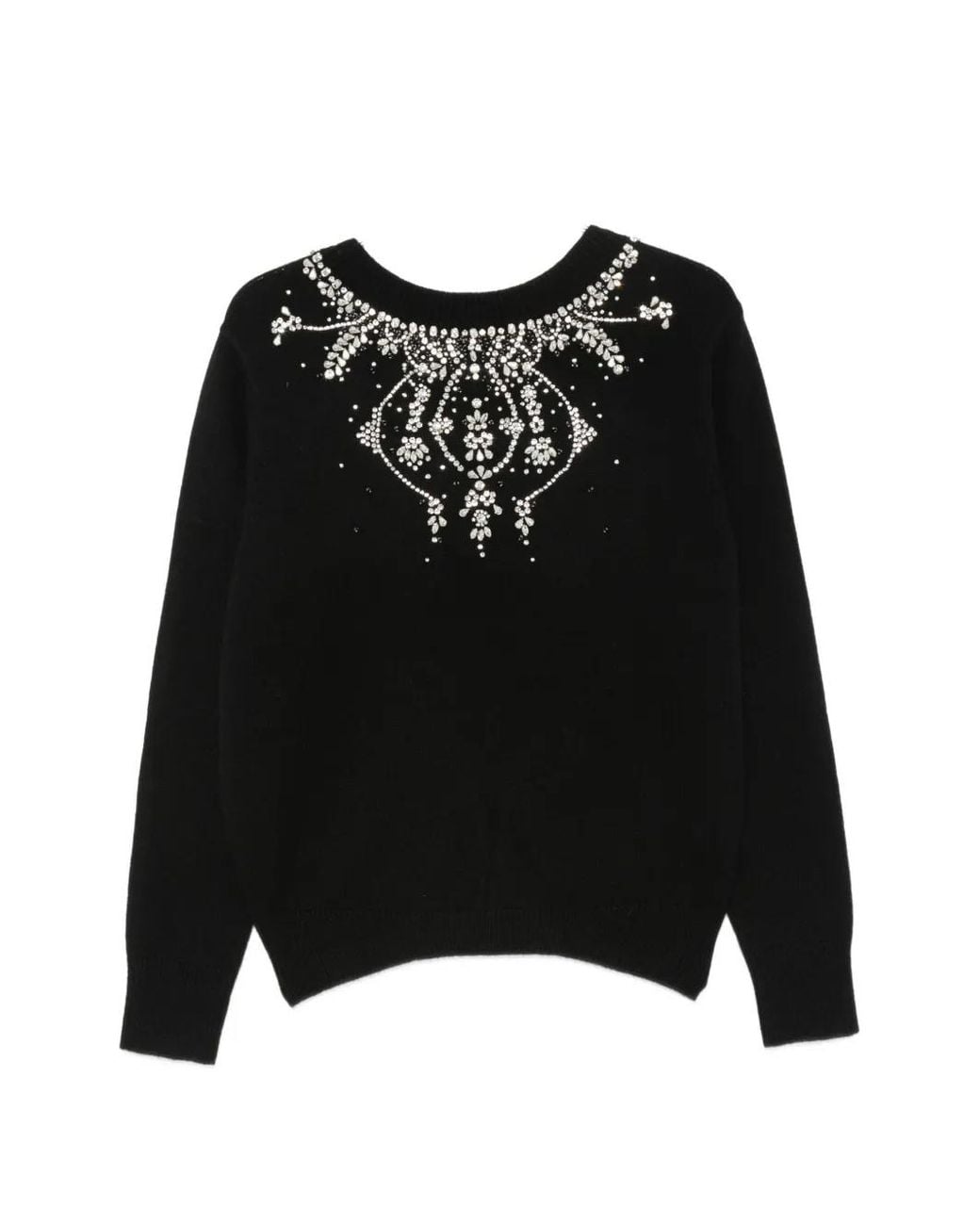 Circus Hotel Black Low-Cut Back Sweater