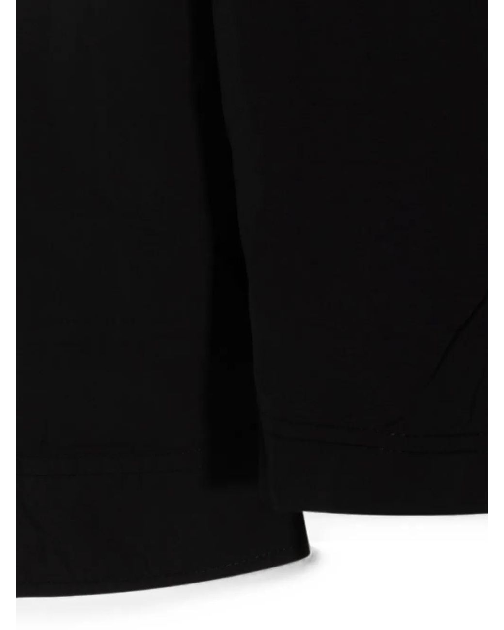 Thom Krom Black Chest-Pocket Long-Sleeved Shirt for men