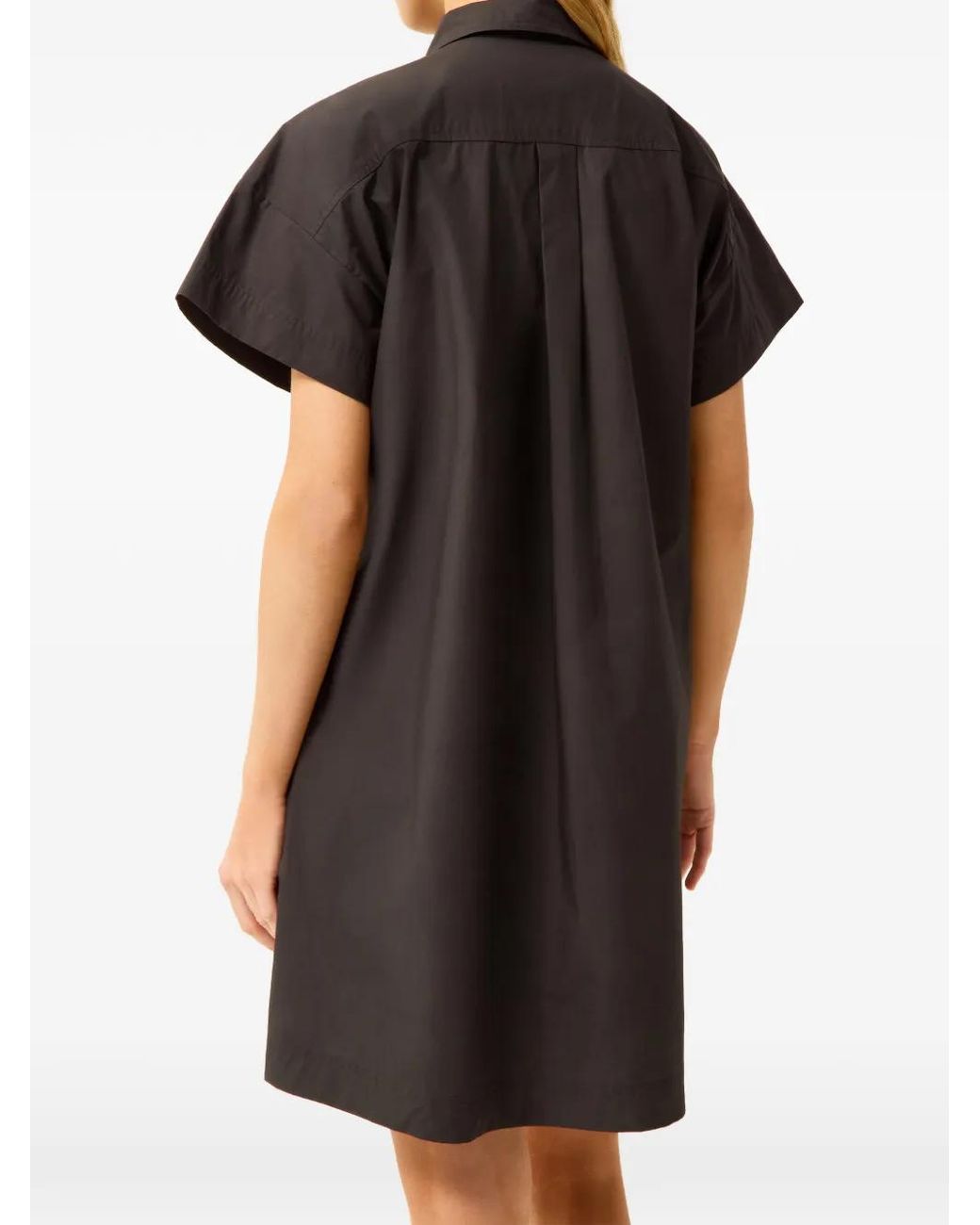 Robe En Coton À Col Marie Oliver en coloris Black