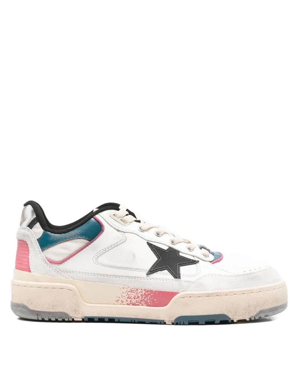 Golden Goose Deluxe Brand White Leather Sneakers With Star Detail for men