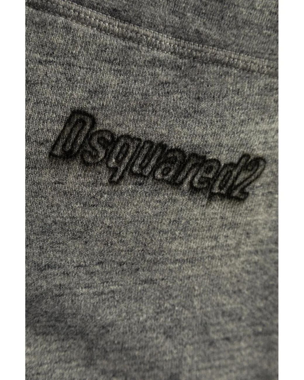 DSquared² Gray Logo-Print Track Pants
