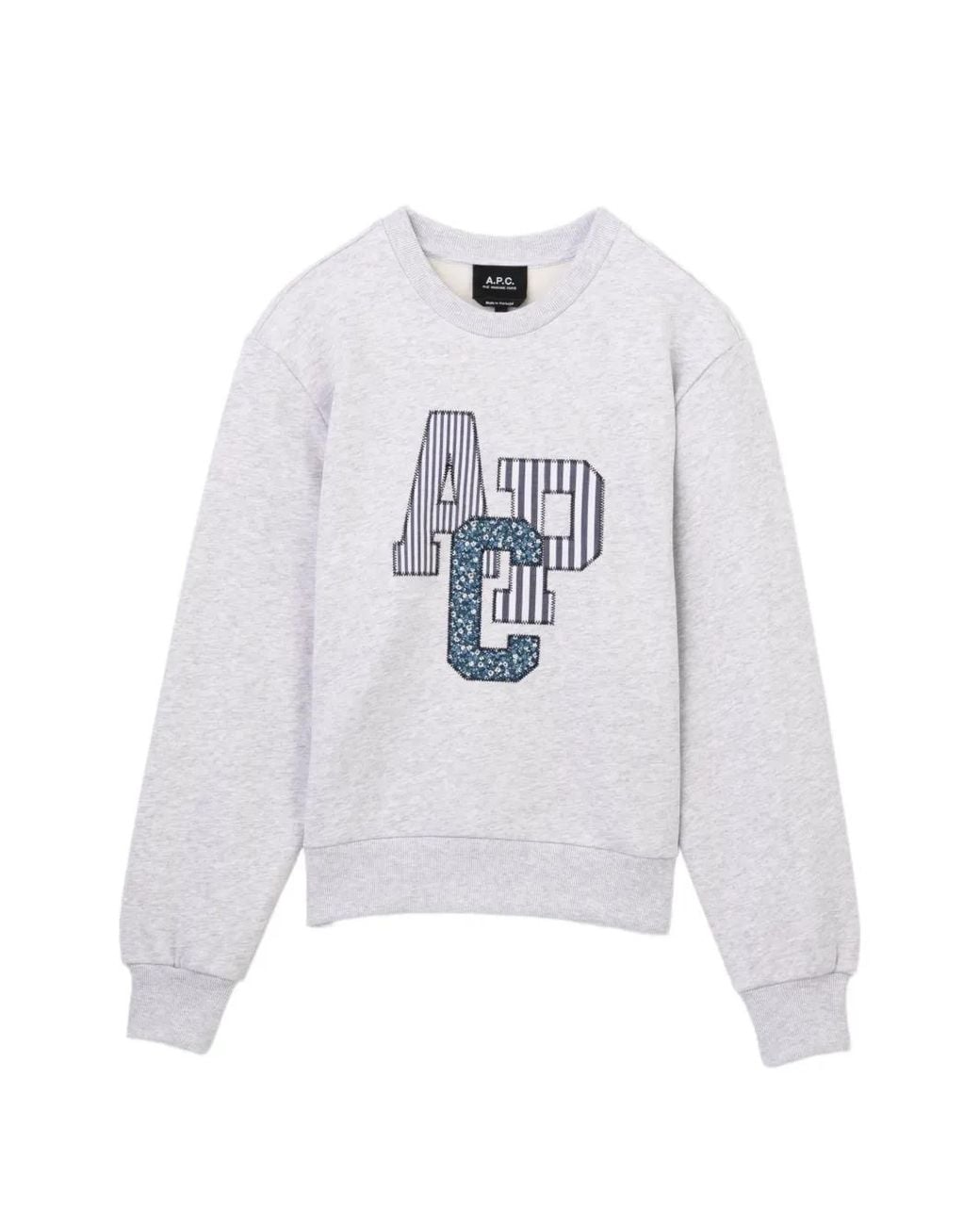 A.P.C. White Logo-Embroidered Sweatshirt