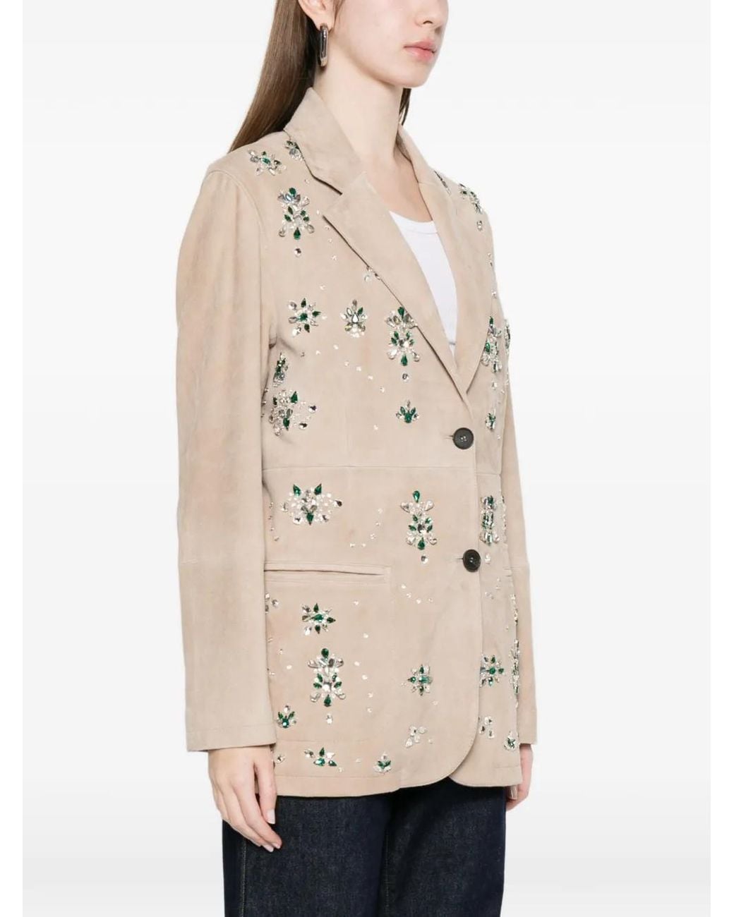 S.W.O.R.D Natural Embellishment Single-Breasted Jacket