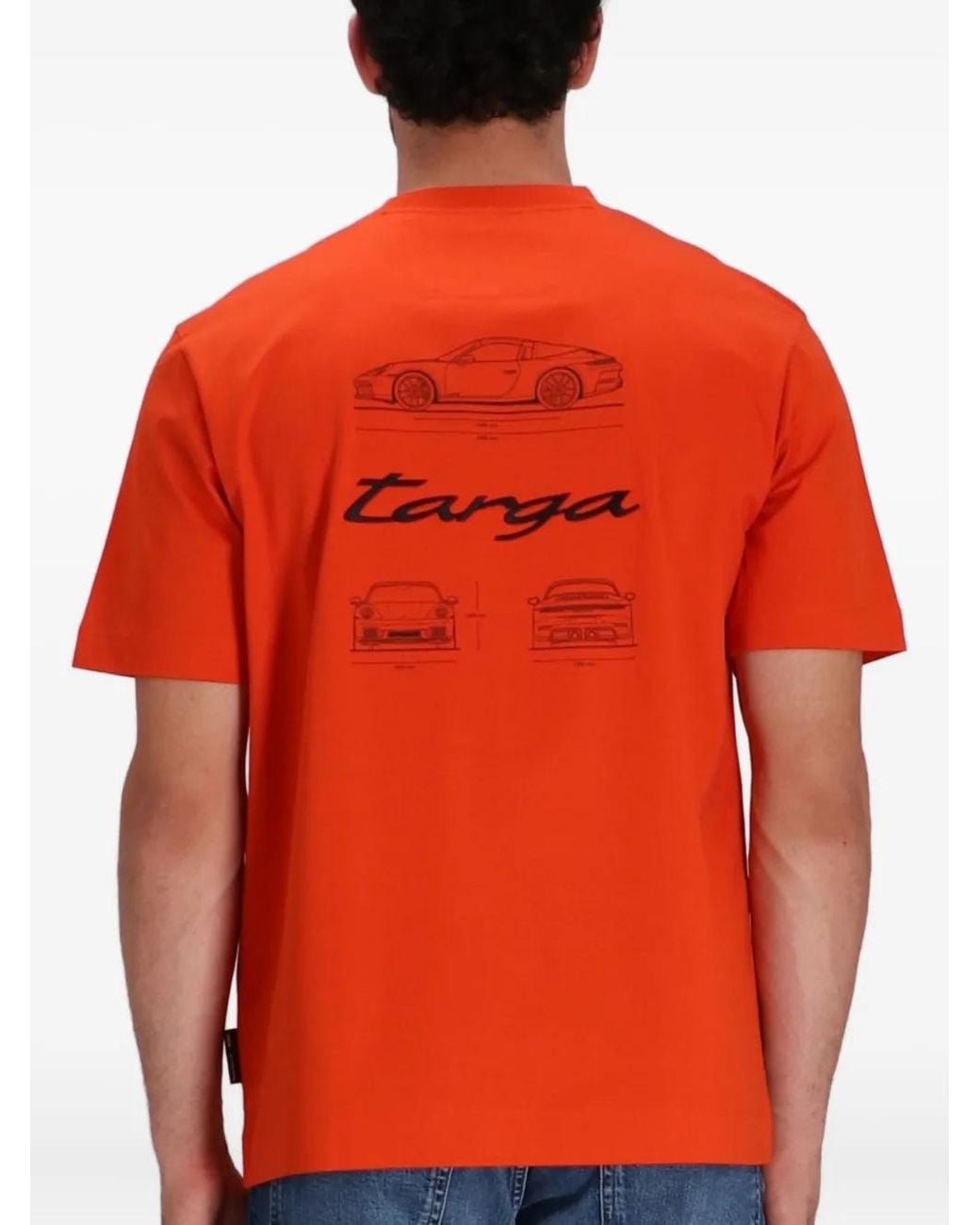 BOSS X Porsche Cotton T-Shirt in Orange for Men | Lyst UK