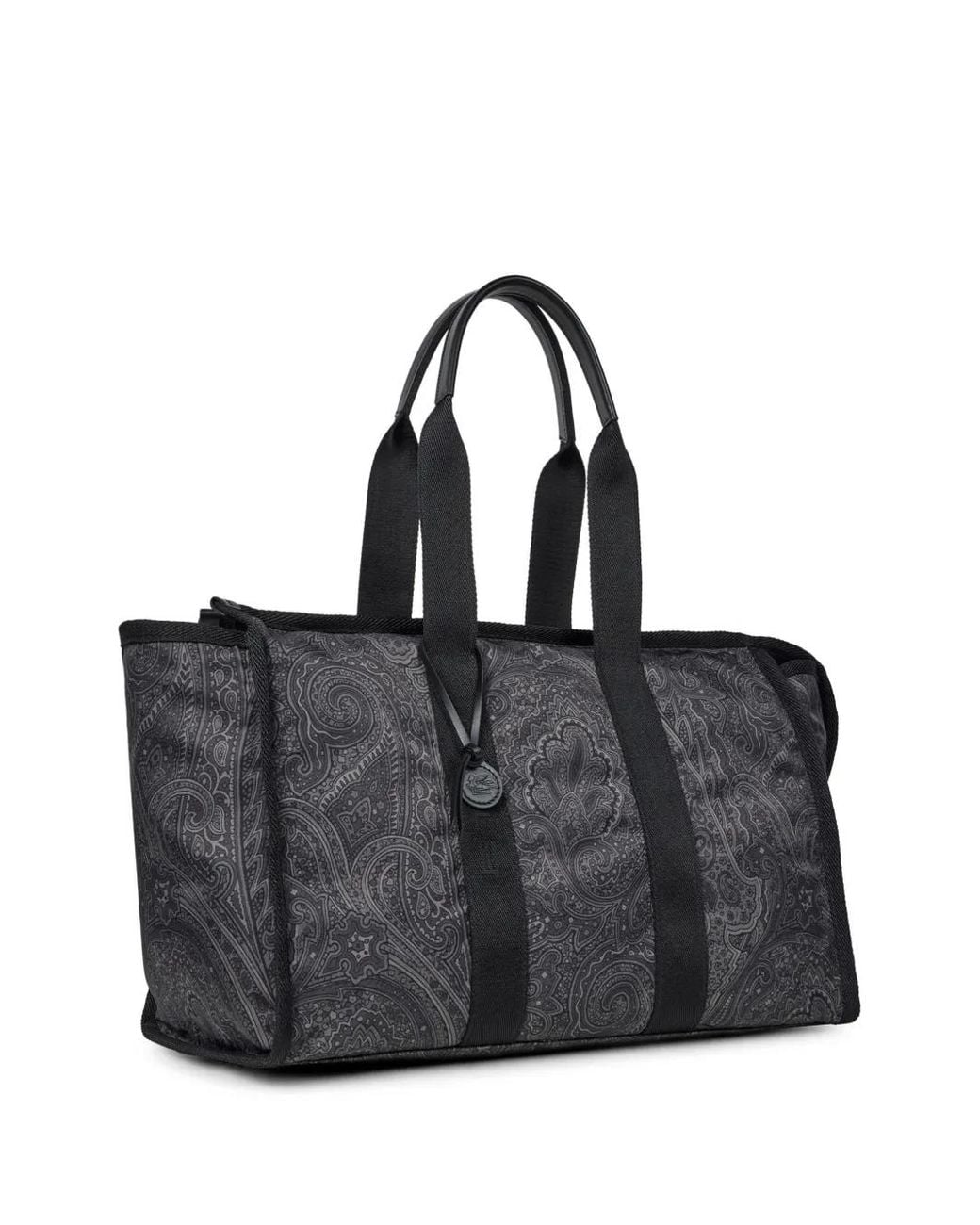 Etro Black Large Arnica Paisley-Print Travel Bag for men