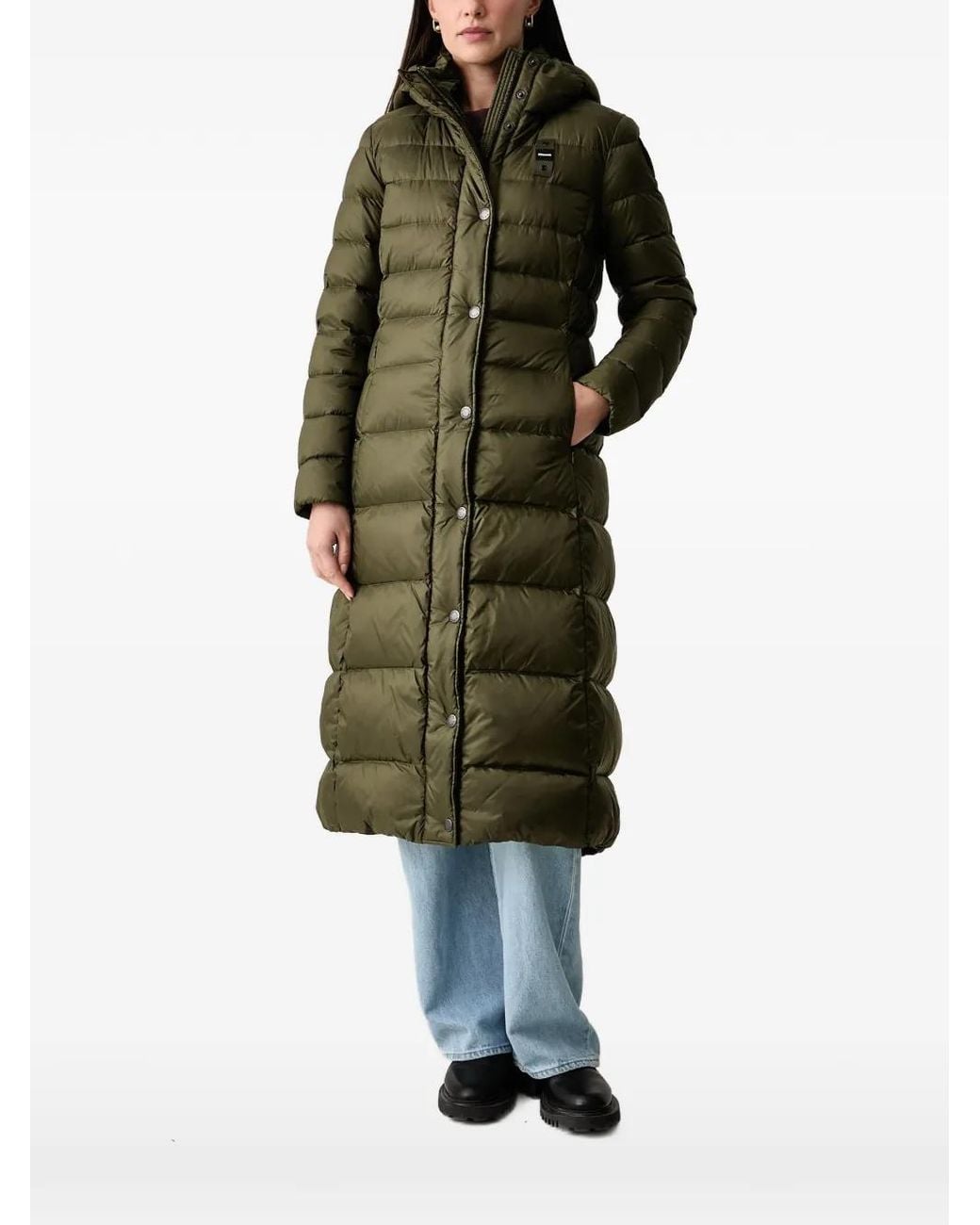 Blauer Green Quilted Hooded Coat