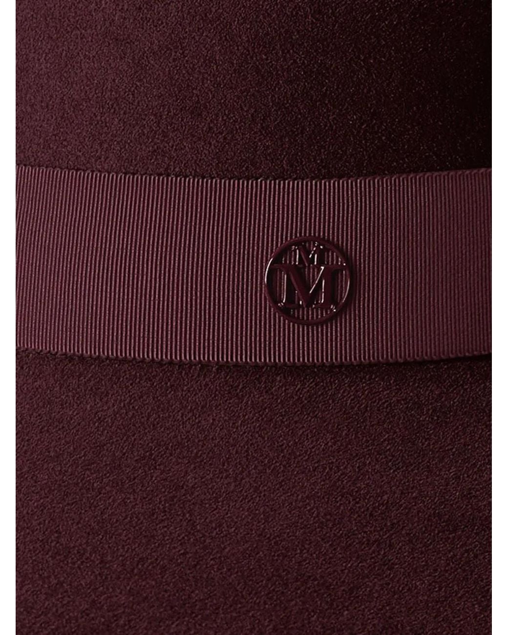 Maison Michel Red Blanche Felt Capeline Hat