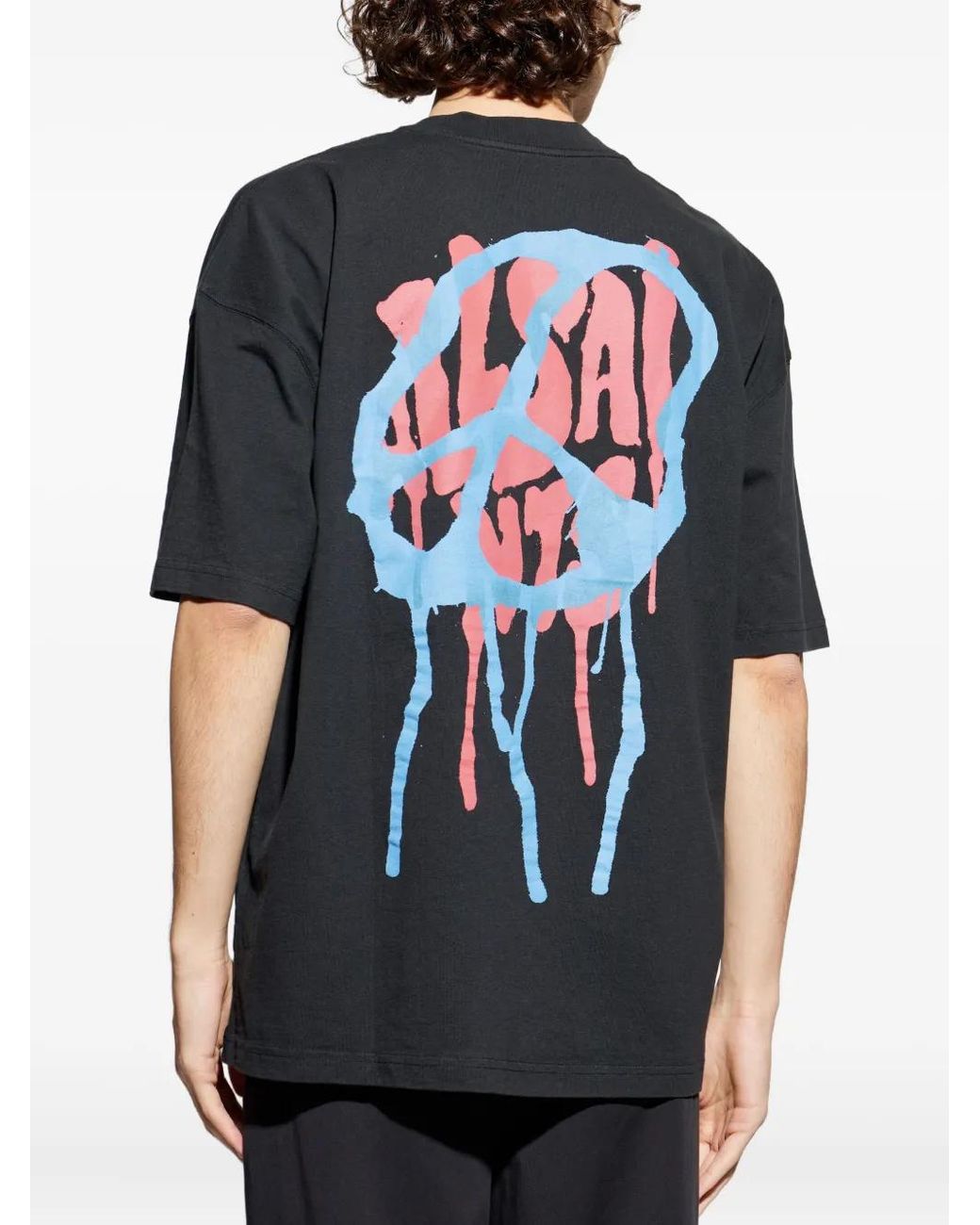 AllSaints Black Runner Graphic T-Shirt for men